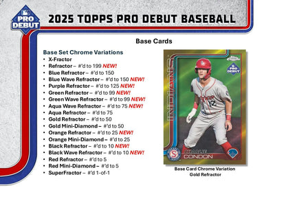 2025 Topps Pro Debut Baseball Hobby Jumbo Box | Columbia Sports Cards - Sports Card Hobby Boxes