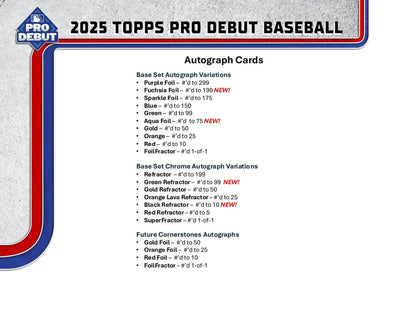 2025 Topps Pro Debut Baseball Hobby Jumbo Box | Columbia Sports Cards - Sports Card Hobby Boxes