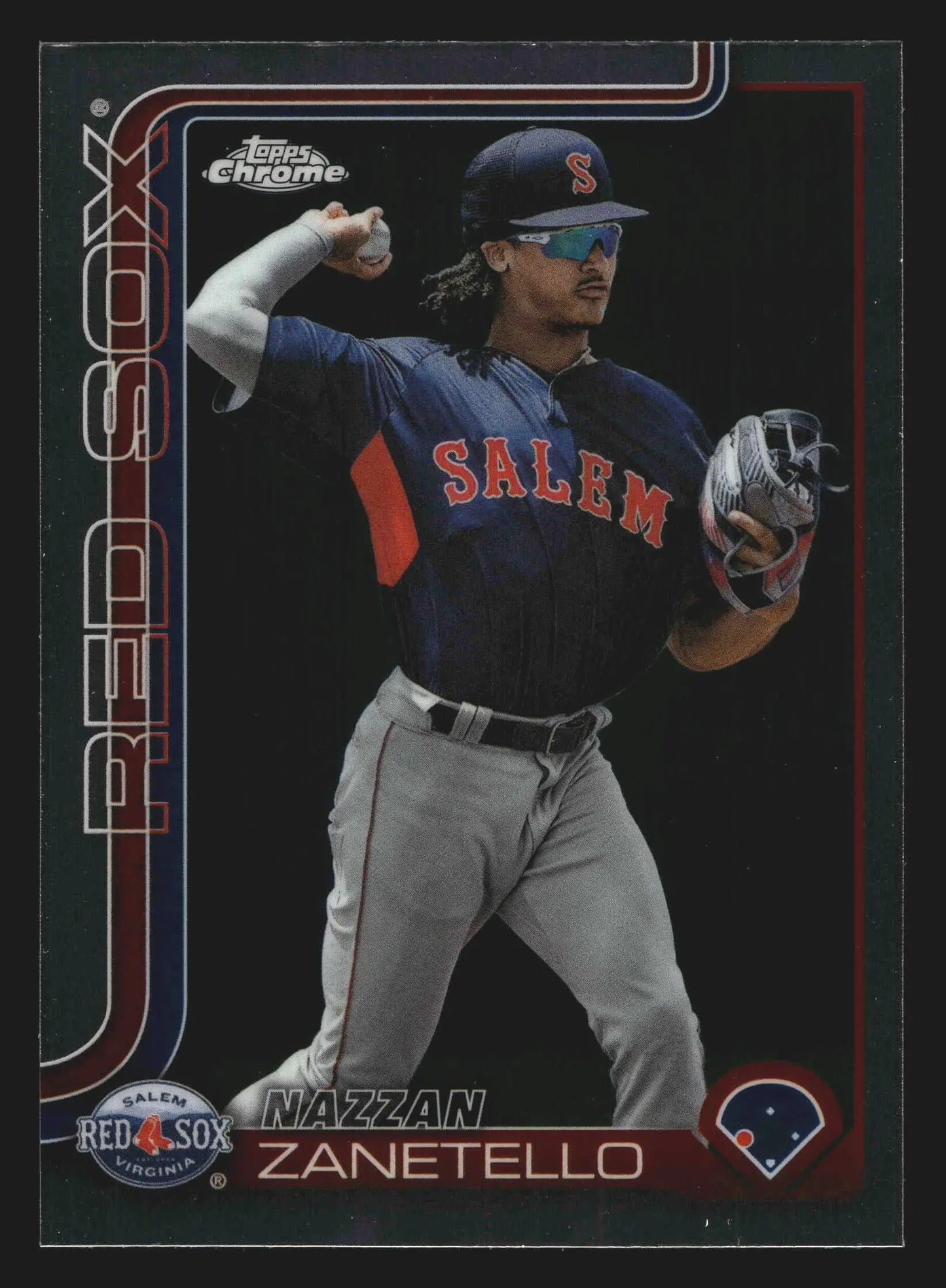 2025 Topps Pro Debut Chrome Nazzan Zanetello #PDC-130 Salem Red Sox - Baseball Card Single