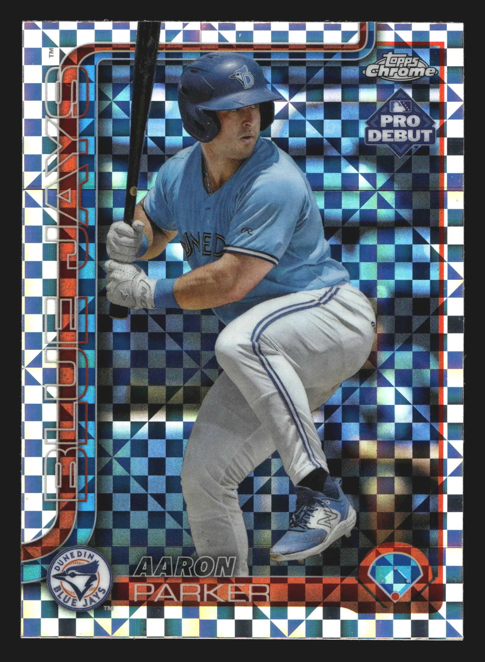 2025 Topps Pro Debut Chrome #PDC-21 Aaron Parker X-Fractor Blue Jays - Baseball Card Single
