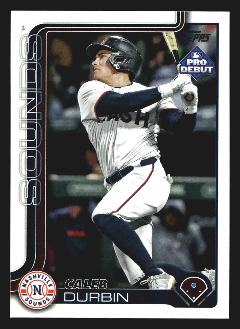 2025 Topps Pro Debut #PD-160 Caleb Durbin Nashville Sounds Brewers Prospect