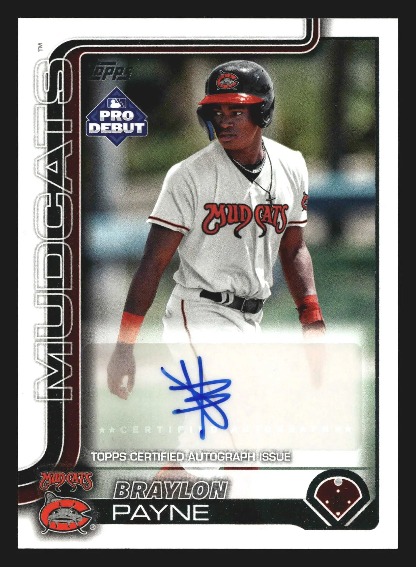 2025 Topps Pro Debut #PD-25 Braylon Payne Auto Carolina Mudcats Brewers - Baseball Card Single