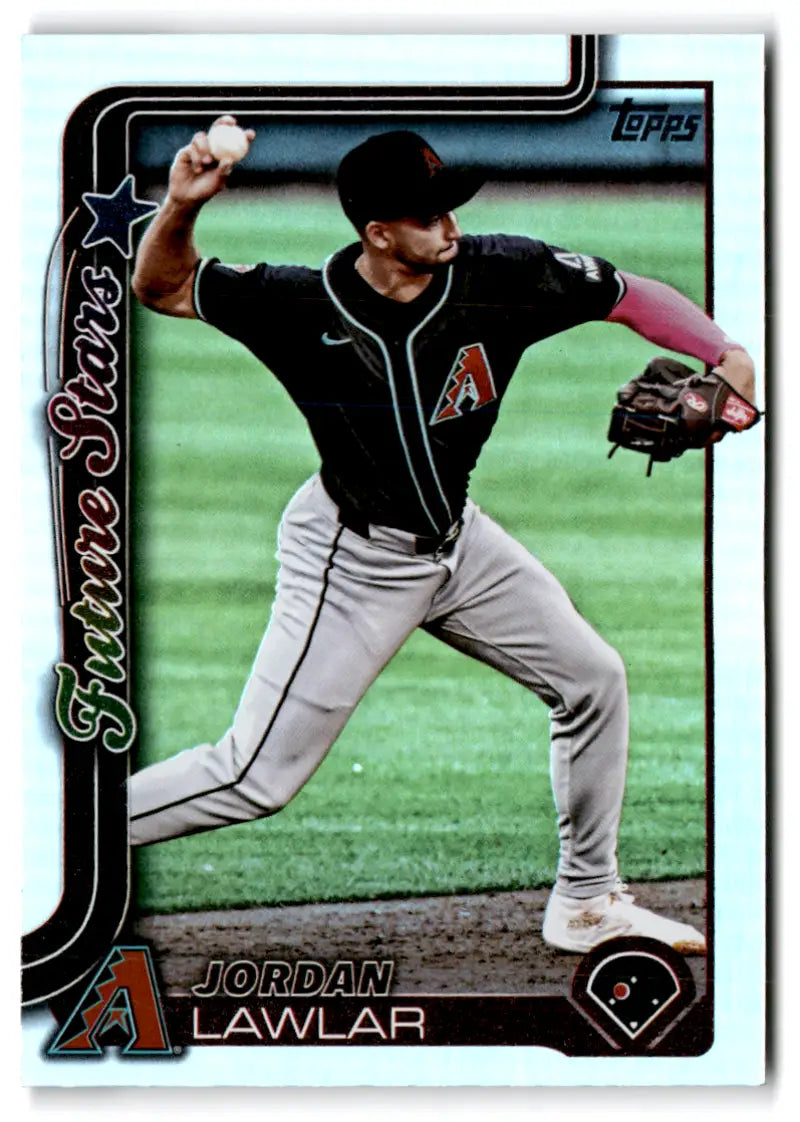Original gloss Baseball card of Jordan Lawlar from 2025 Topps Rainbow Foil series