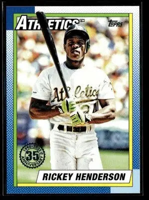 2025 Topps Rickey Henderson #T90-46 1990 35th Anniversary Athletics
