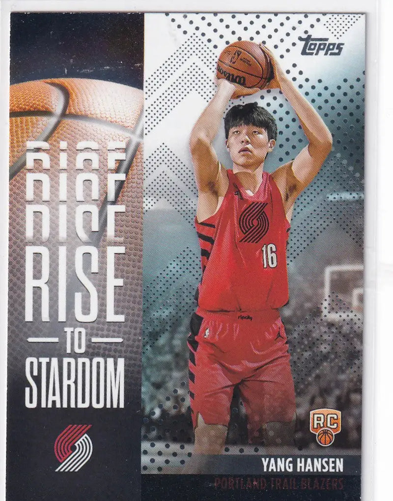 2025 TOPPS #RTS-16 YANG HANSEN RISE TO STARDOM- PORTLAND TRAIL BLAZZERS - Basketball Card Single
