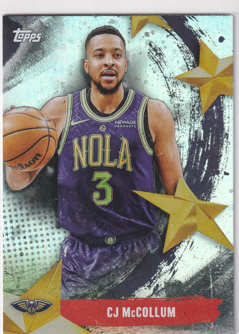 2025 TOPPS #SA-30 CJ MCCOLLUM STARS OF NBA- NEW ORLEANS PELICANS - Basketball Card Single
