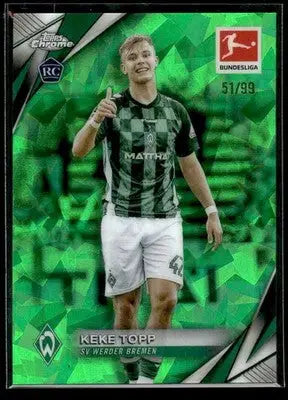 2025 Topps Sapphire Edition Bundesliga #21 Keke Topps Green Sapphire #/99 - Soccer Card Single