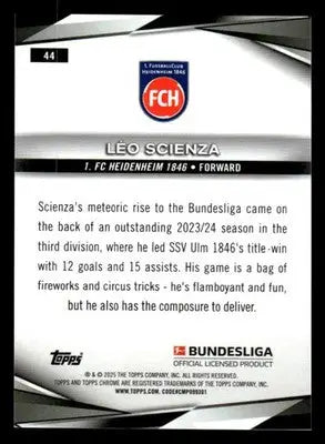2025 Topps Sapphire Edition Bundesliga #44 Leo Scienza - Soccer Card Single