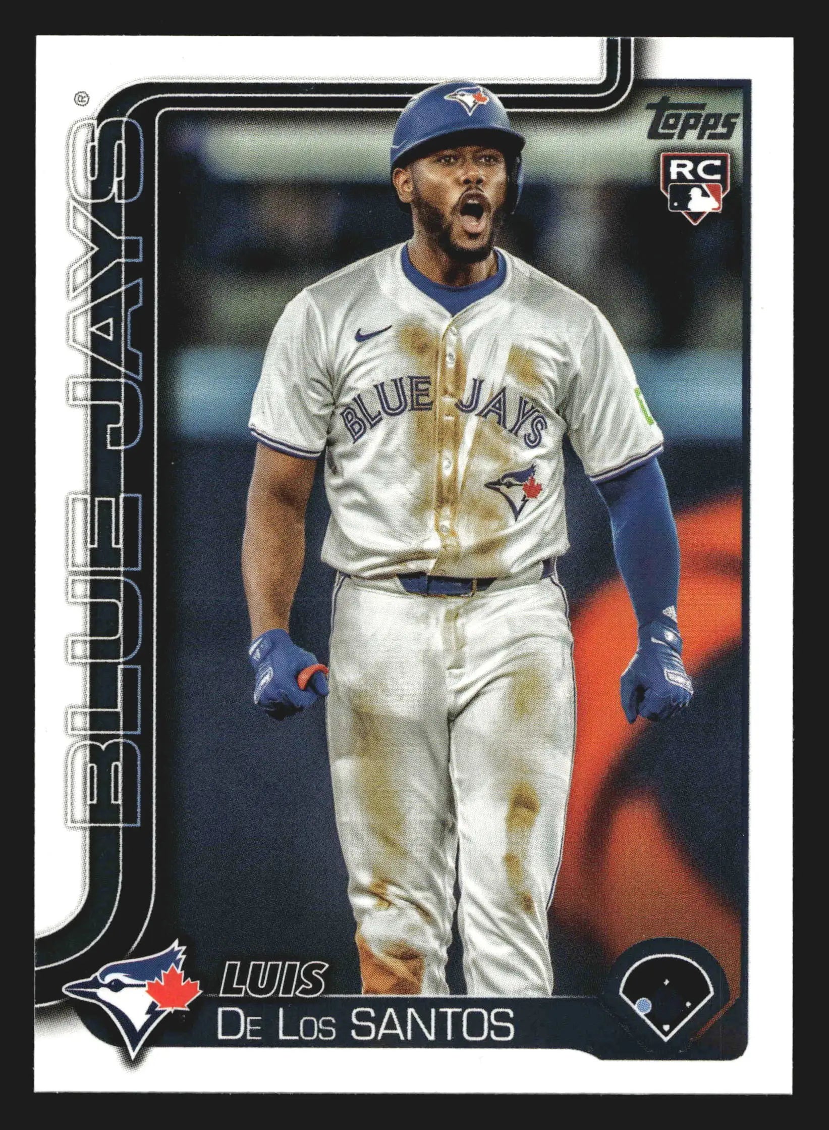 2025 Topps Series 1 #13 Luis De Los Santos Blue Jays RC