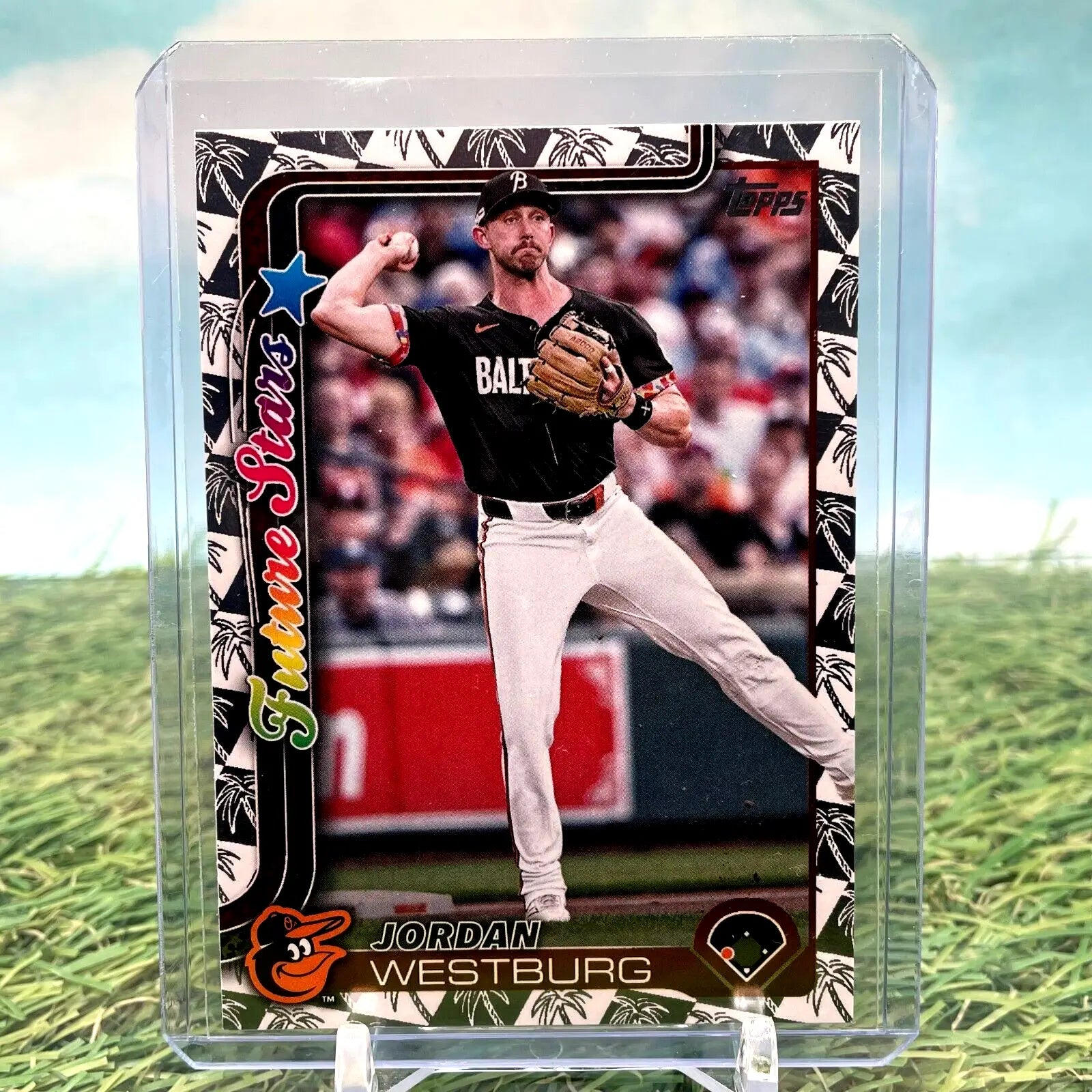 2025 Topps Series 1 #142 Jordan Westburg Future Stars Palm Tree Parallel Orioles - Baseball Card Single