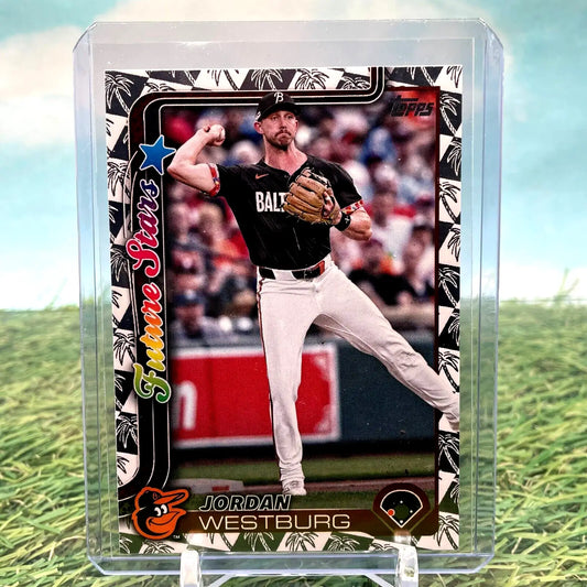 2025 Topps Series 1 #142 Jordan Westburg Future Stars Palm Tree Parallel Orioles - Baseball Card Single