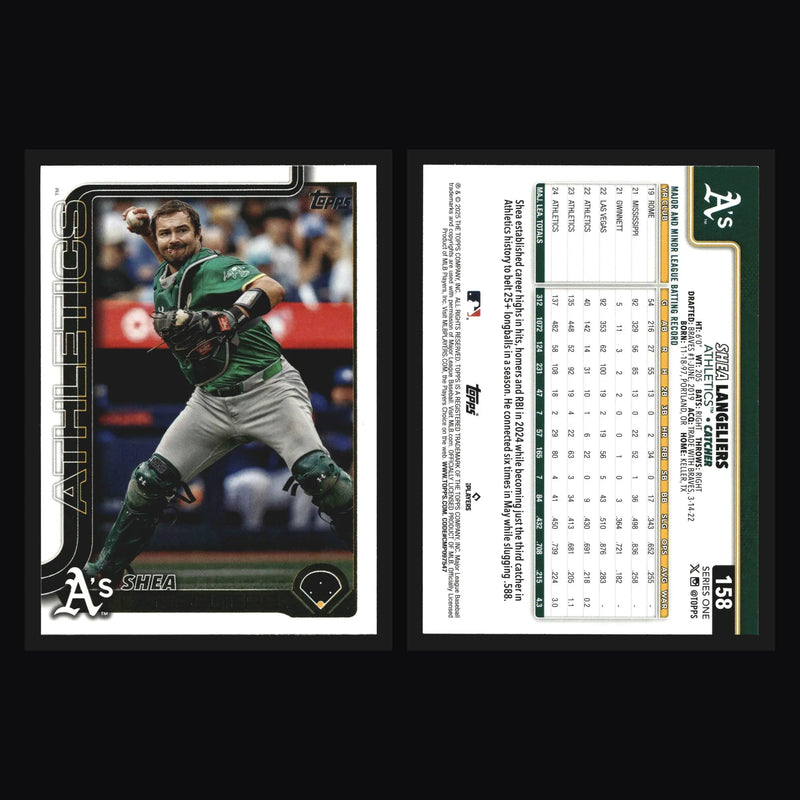 2025 Topps Series 1 #158 Shea Langeliers Athletics