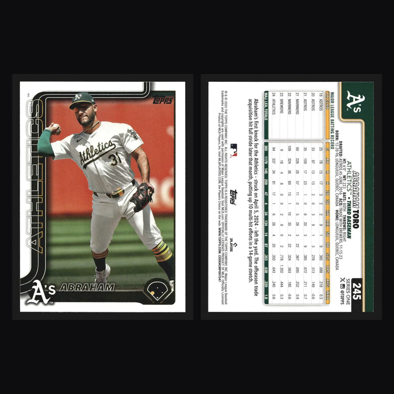 2025 Topps Series 1 #245 Abraham Toro Athletics