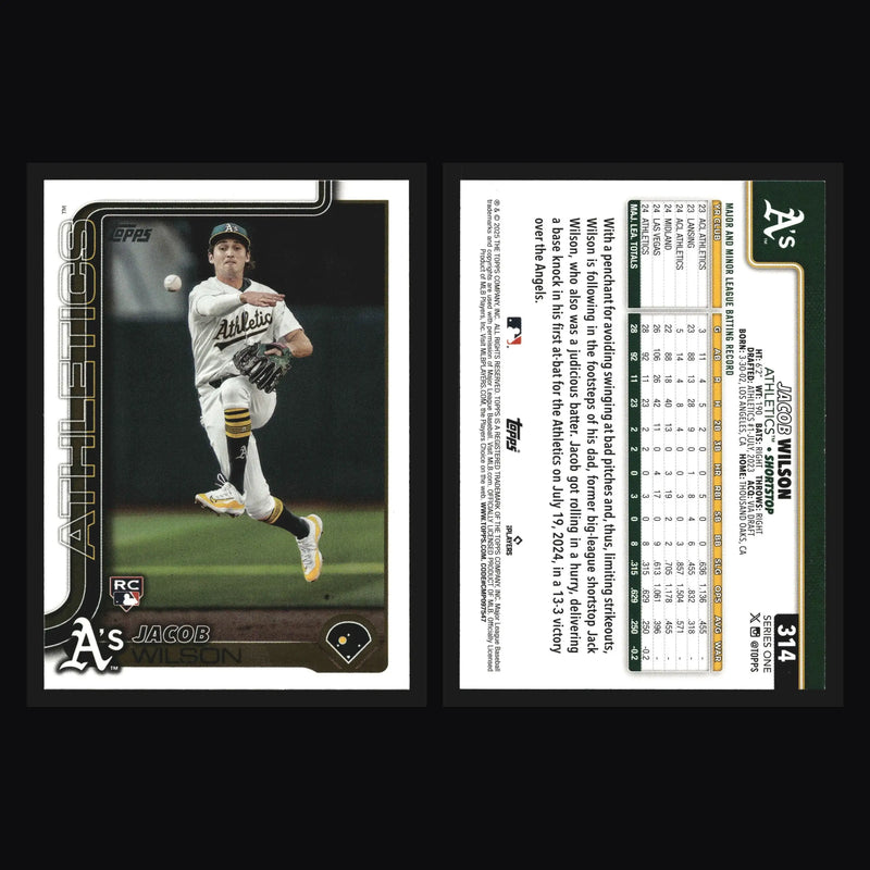 2025 Topps Series 1 #314 Jacob Wilson Athletics RC