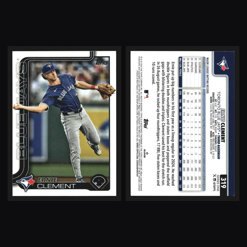 2025 Topps Series 1 #319 Ernie Clement Toronto Blue Jays