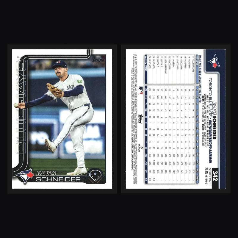 2025 Topps Series 1 #342 Davis Schneider Toronto Blue Jays