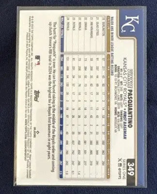 2025 Topps Series 1 #349 Vinnie Pasquantino Rainbow Foil - Kansas City Royals - Baseball Card Single