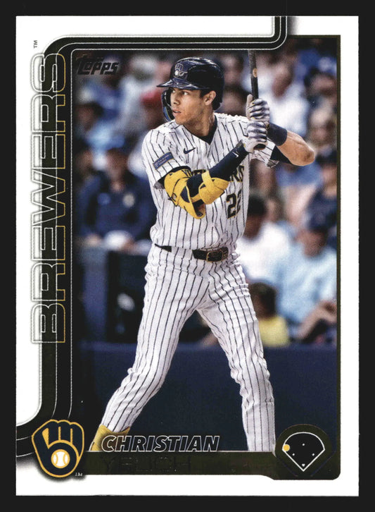 2025 Topps Series 1 #49 Christian Yelich Milwaukee Brewers - Baseball Card Single