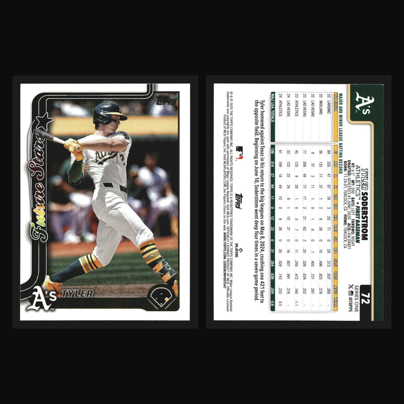 2025 Topps Series 1 #72 Tyler Soderstrom Athletics Future Stars
