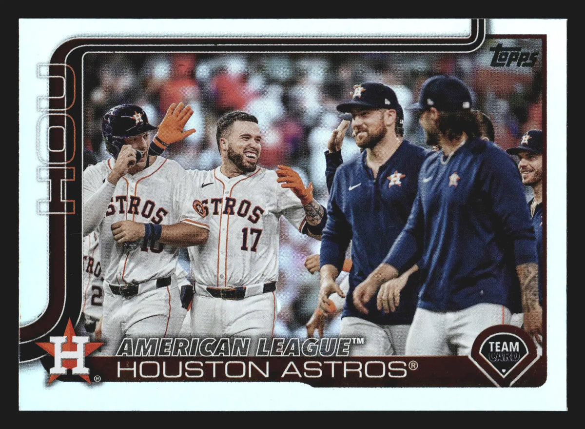 2025 Topps Series 1 #76 Houston Astros Team Card Rainbow Foil - Baseball Card Single
