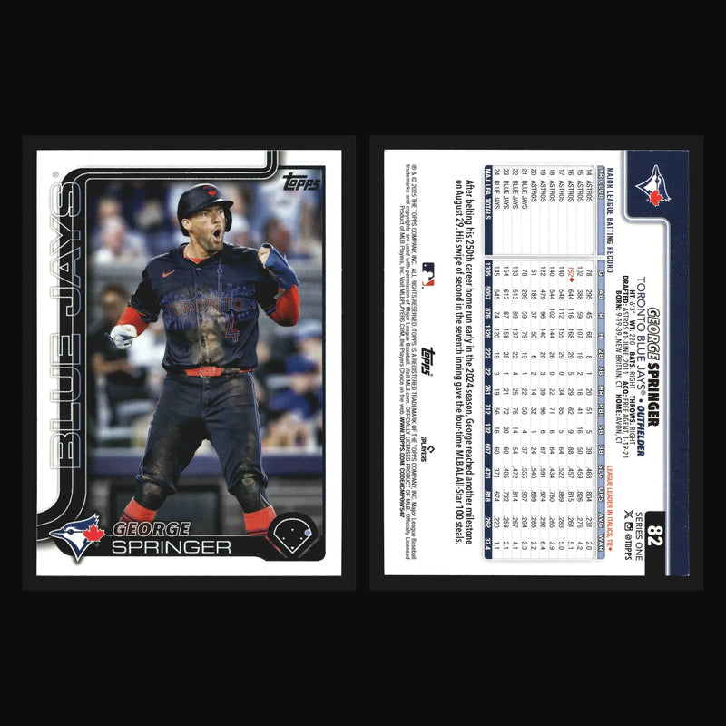 2025 Topps Series 1 #82 George Springer Toronto Blue Jays