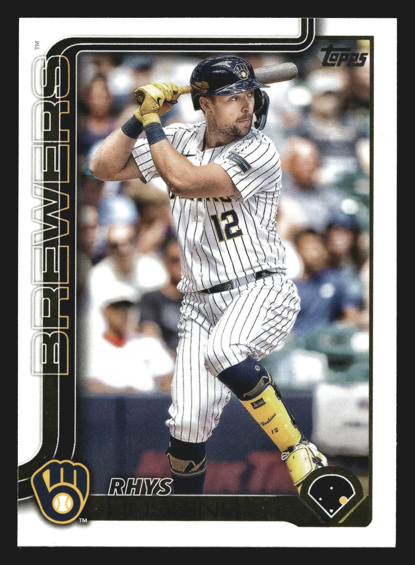 2025 Topps Series 1 #93 Rhys Hoskins Milwaukee Brewers - Baseball Card Single