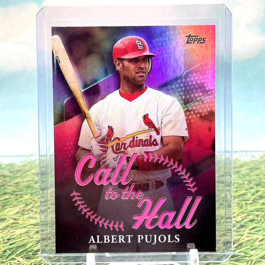 Albert Pujols 2025 Topps Series 1 Call To The Hall Pink Foil baseball card