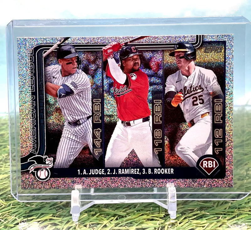 2025 Topps Series 1 American League RBI Leaders Sand Glitter #29 - Baseball Card Single