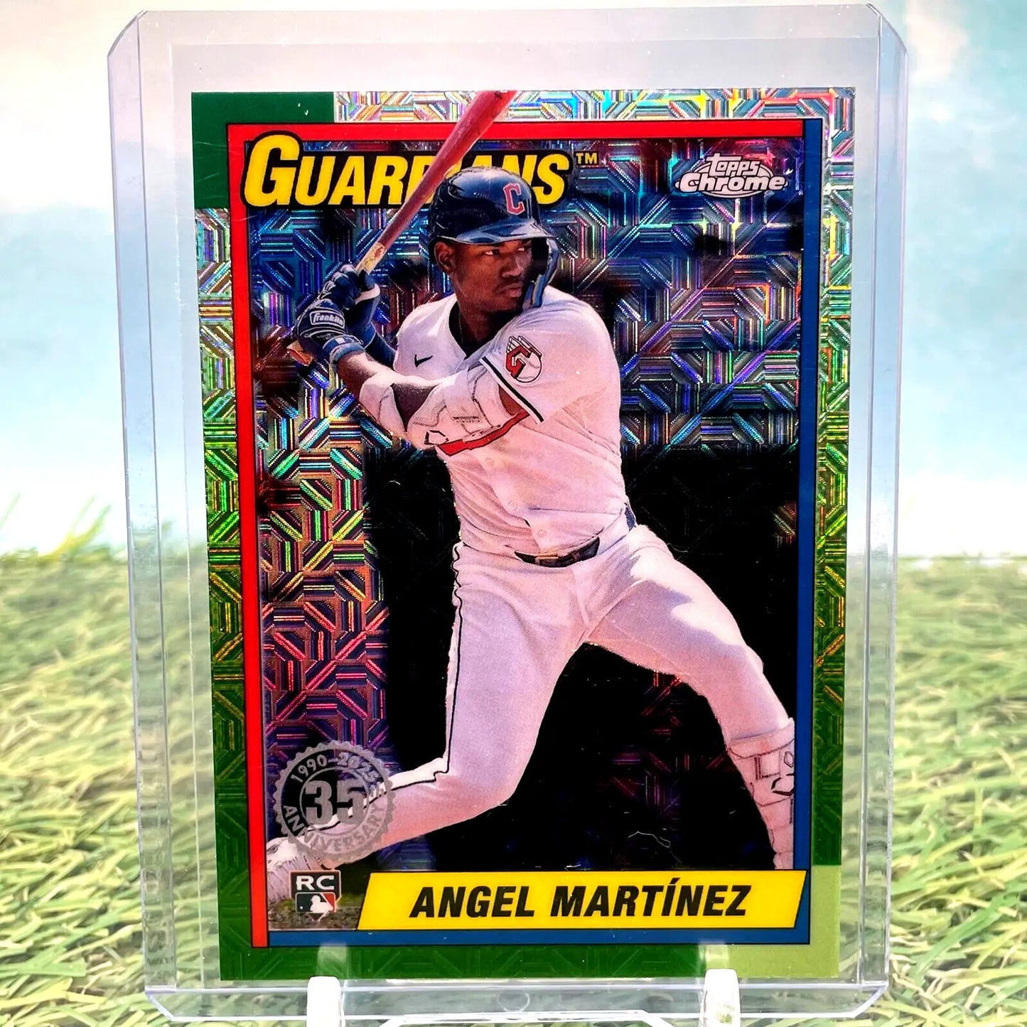 2025 Topps Series 1 Angel Martinez card from Mojo Silver Pack Topps Chrome T90C-66