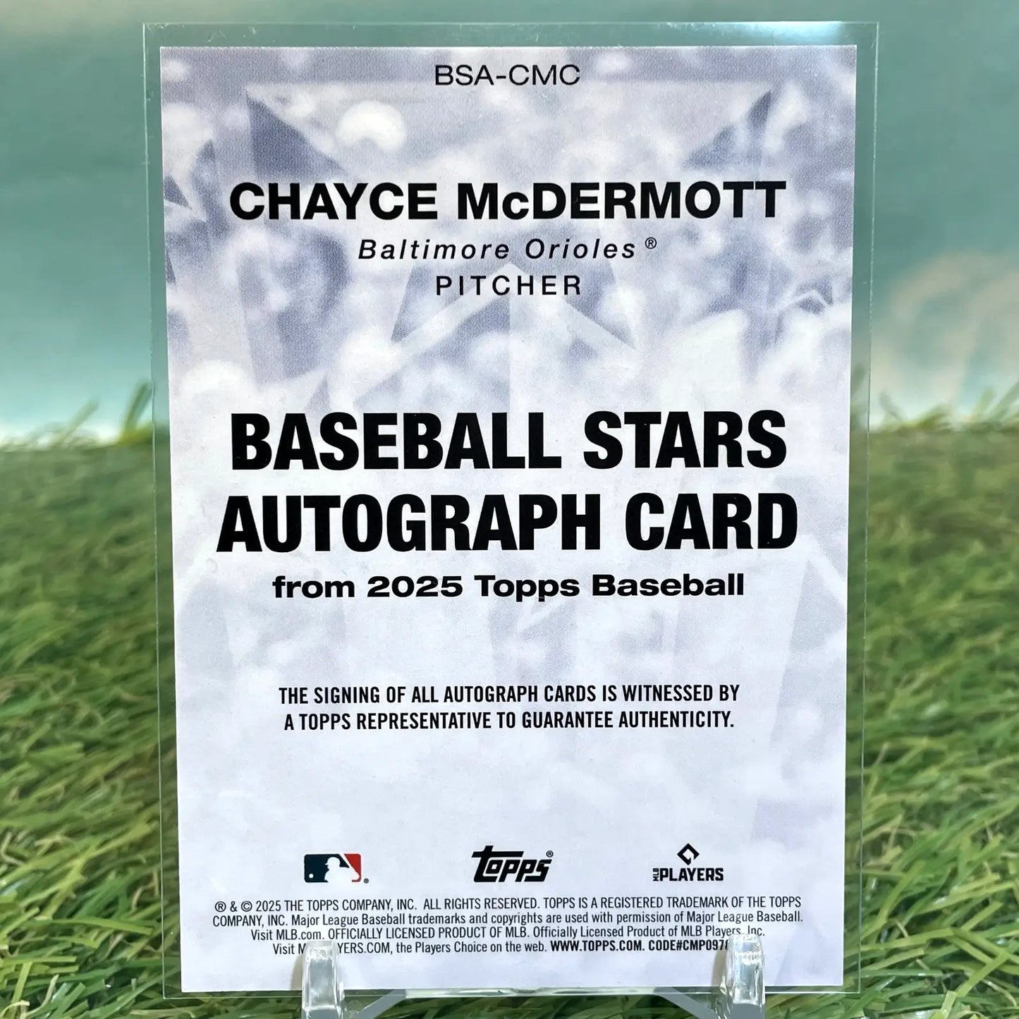 2025 Topps Series 1 Baseball Stars Auto Chayce McDermott #BSA-CMC Orioles - Baseball Card Single