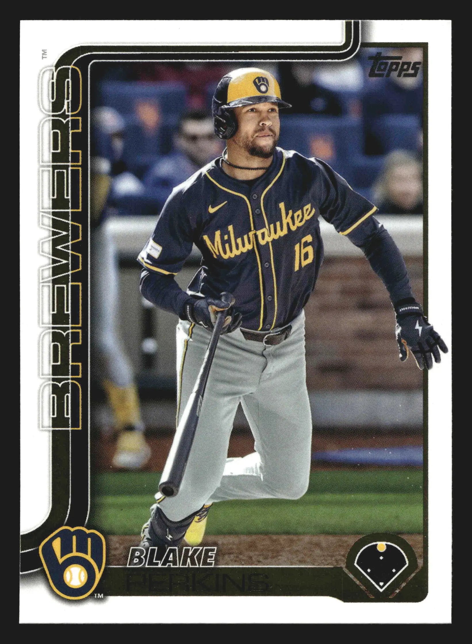 2025 Topps Series 1 Blake Perkins #47 Milwaukee Brewers - Baseball Card Single