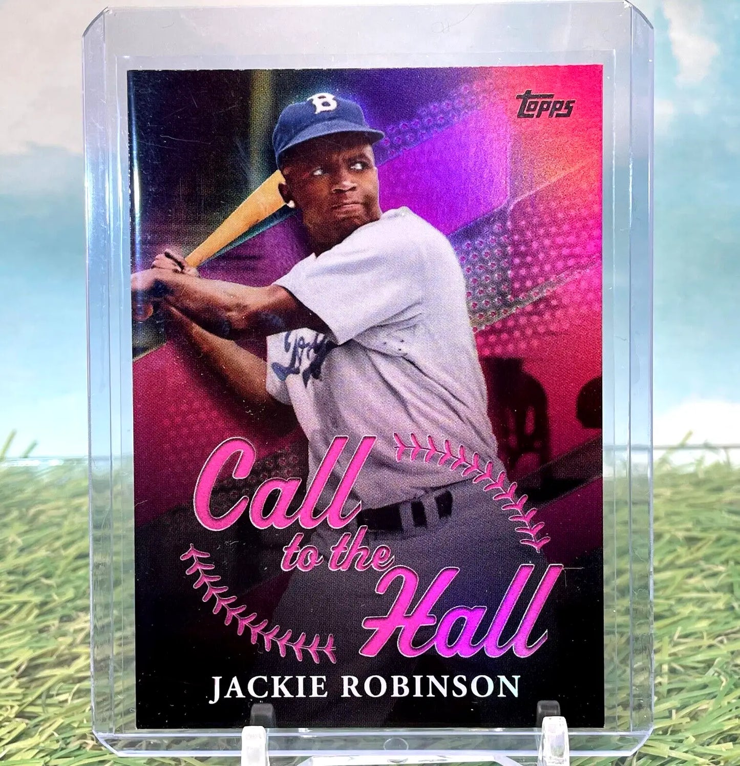 2025 Topps Series 1 #CTH-8 Jackie Robinson Call To The Hall Pink Parallel SP - Baseball Card Single