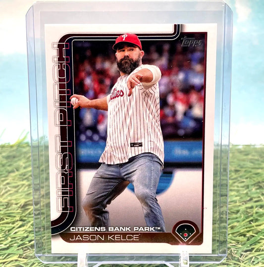 2025 Topps Series 1 #FP-1 Jason Kelce FIRST PITCH Insert Philadelphia - Football Card Single