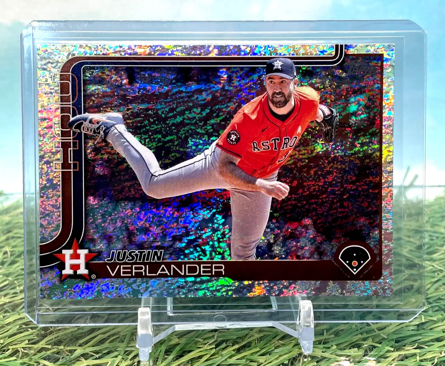 Justin Verlander 2025 Topps Series 1 Sand Glitter Holo Foil #118 Astros Baseball Card