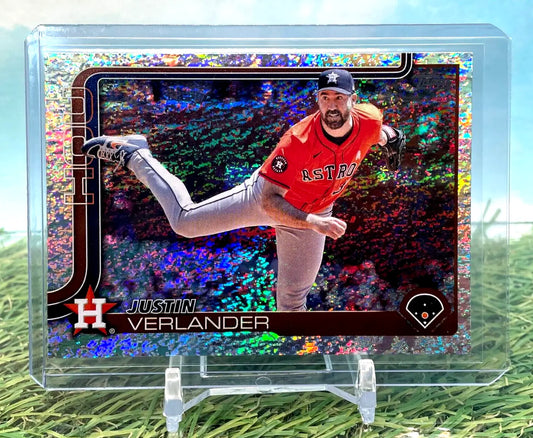 Justin Verlander 2025 Topps Series 1 Sand Glitter Holo Foil #118 Astros Baseball Card