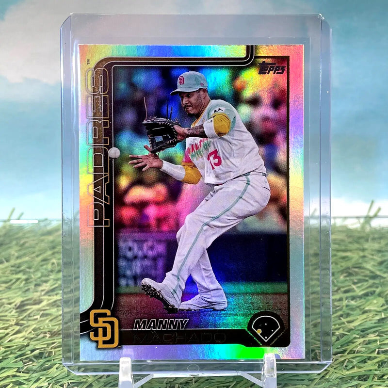 2025 Topps Series 1 Manny Machado Rainbow Foil Parallel #215 San Diego Padres - Baseball Card Single