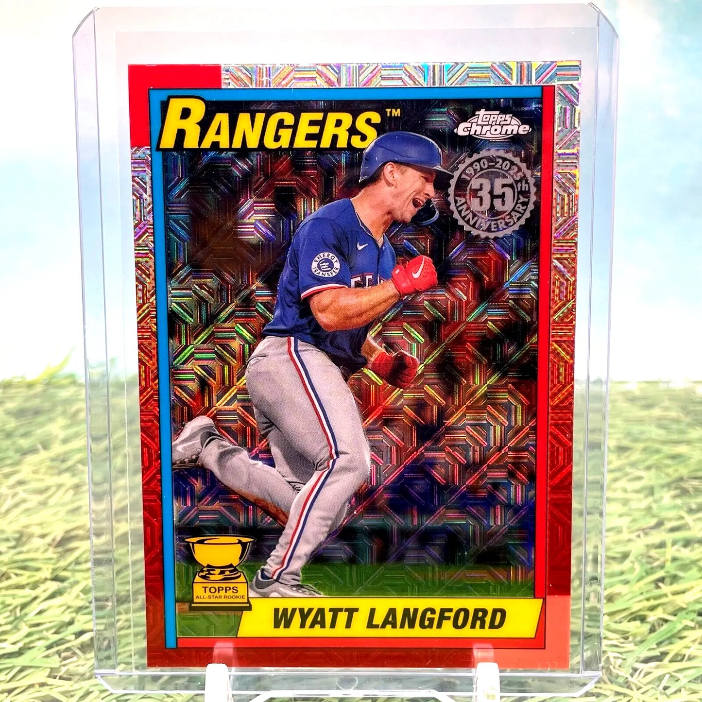 2025 Topps Series 1 Silver Pack WYATT LANGFORD 1990 Topps Mojo Chrome #T90C-85 - Baseball Card Single