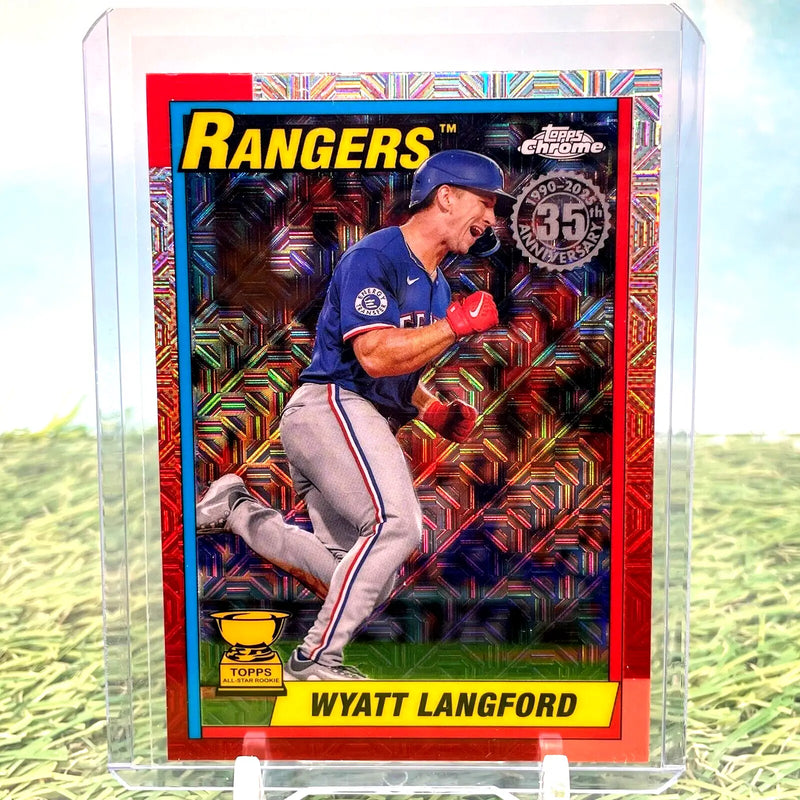 2025 Topps Series 1 Silver Pack WYATT LANGFORD 1990 Topps Mojo Chrome #T90C-85 - Baseball Card Single