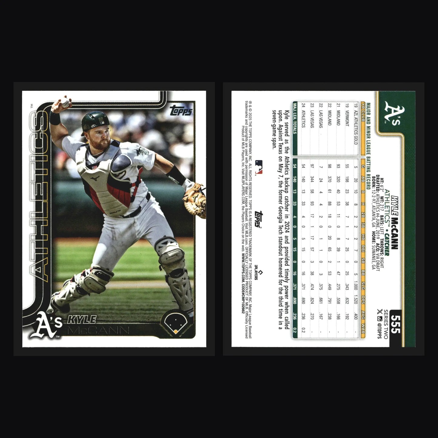 2025 Topps Series 2 #555 Kyle McCann Athletics