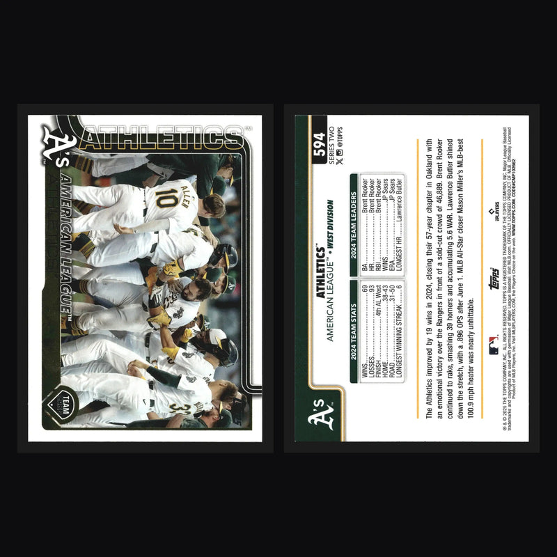 2025 Topps Series 2 #594 Athletics Team Card