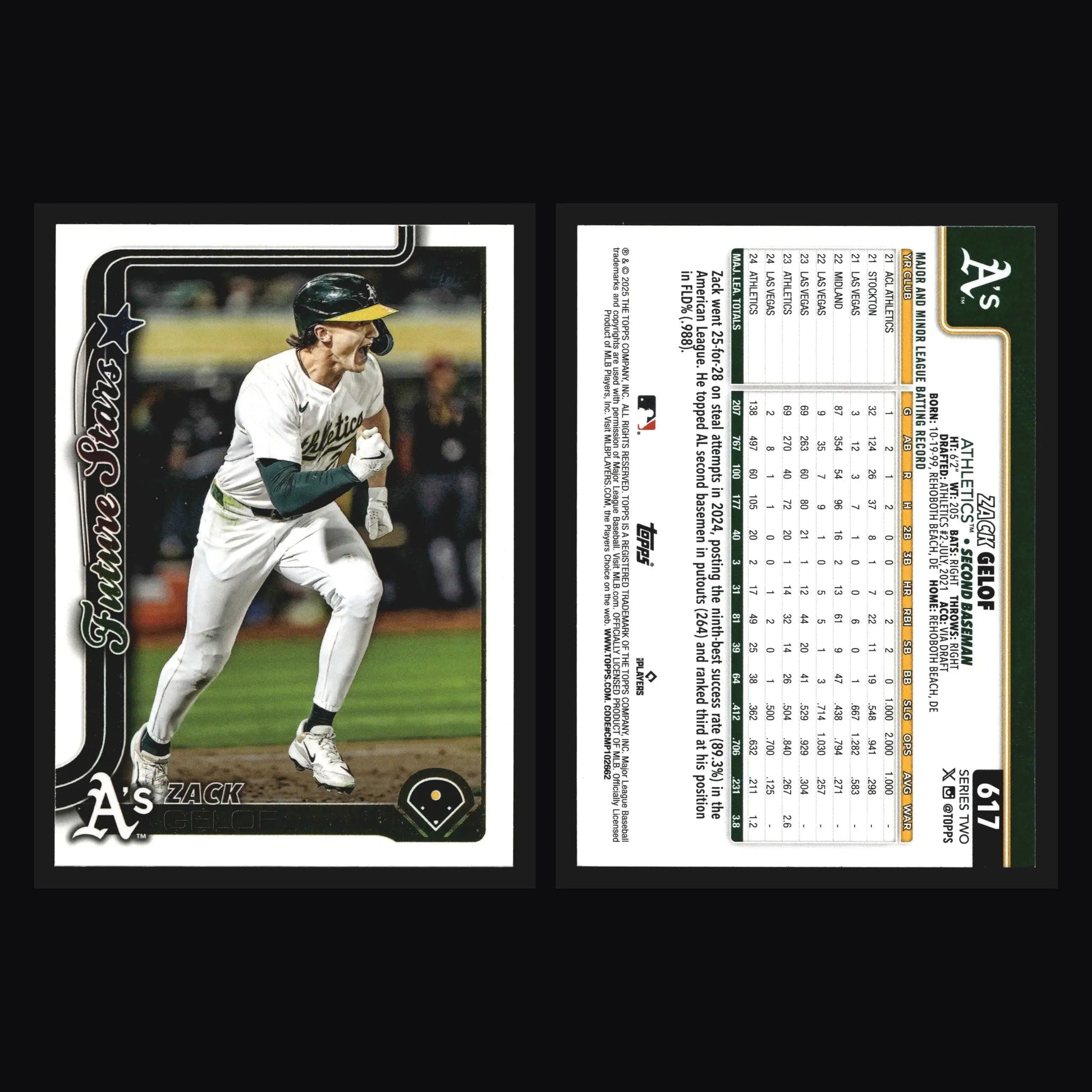 2025 Topps Series 2 #617 Zack Gelof Athletics - Baseball Card Single