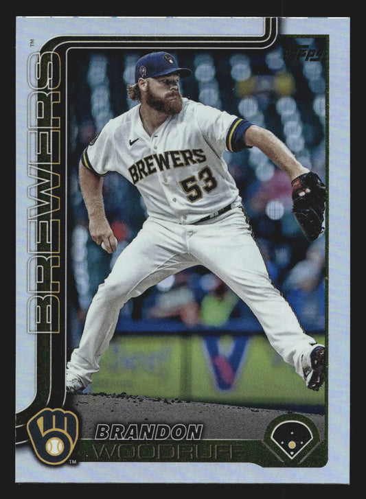 2025 Topps Series 2 #620 Brandon Woodruff Rainbow Foil Brewers - Baseball Card Single