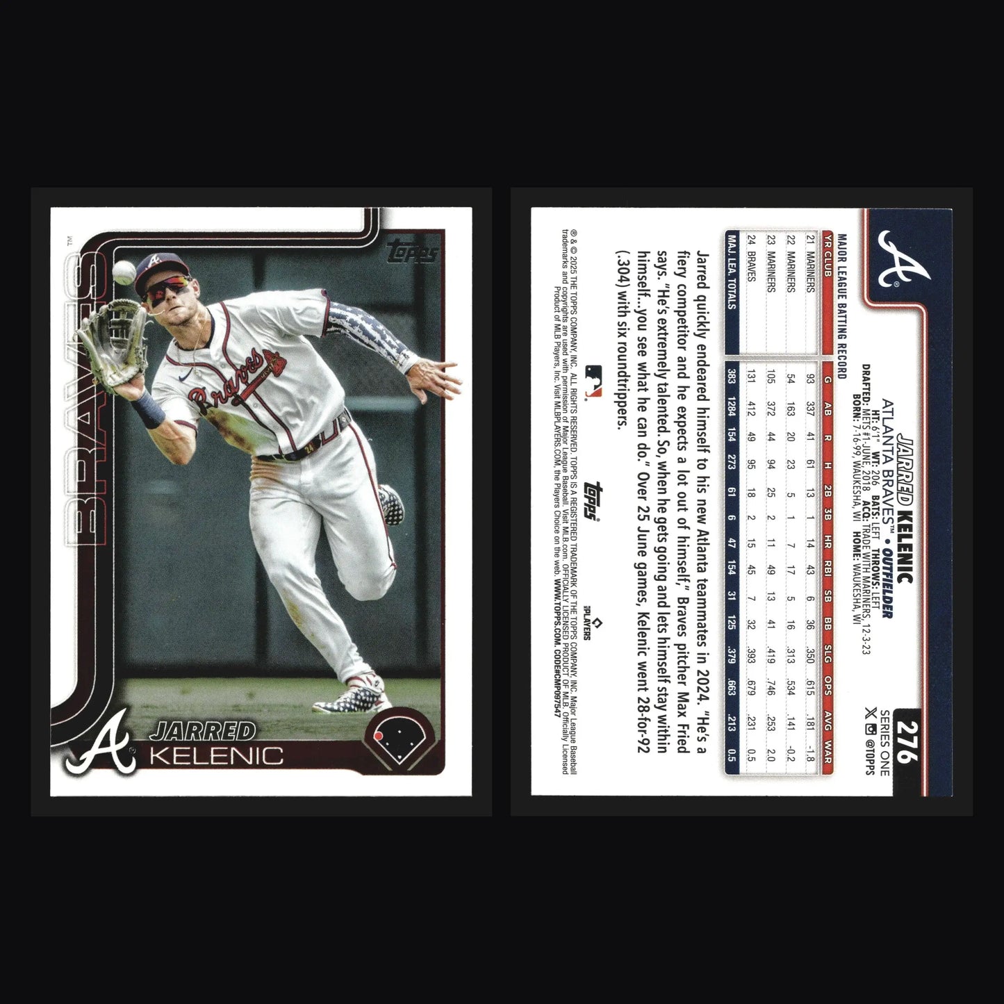 2025 Topps Series One #276 Jarred Kelenic Braves