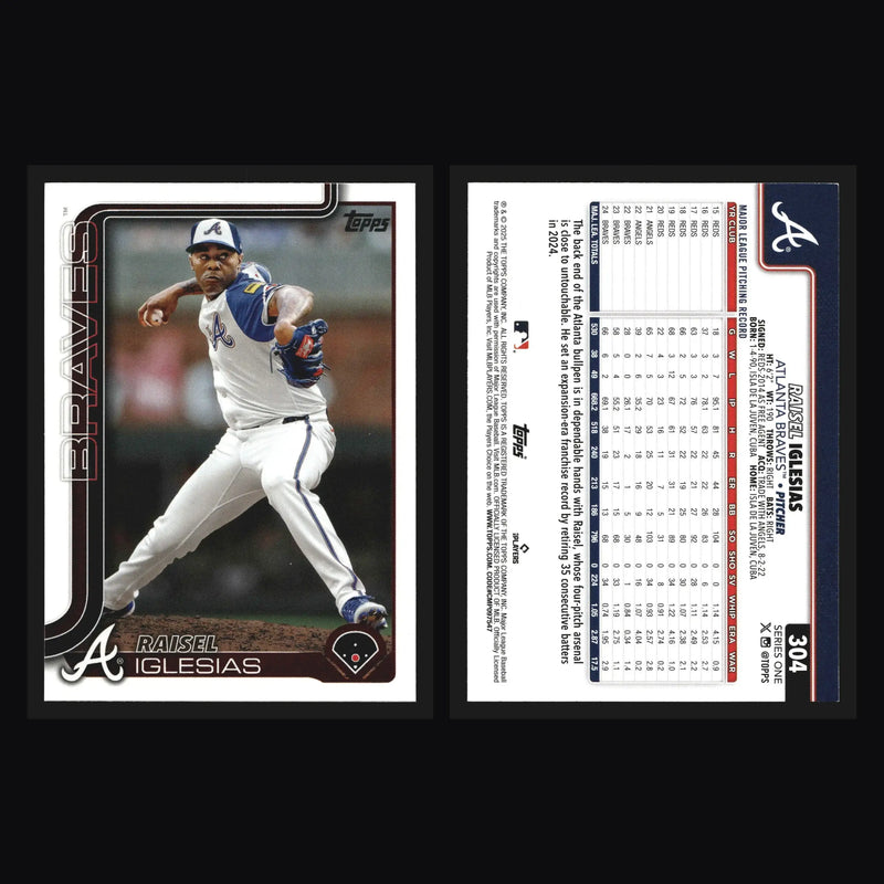 2025 Topps Series One #304 Raisel Iglesias Braves