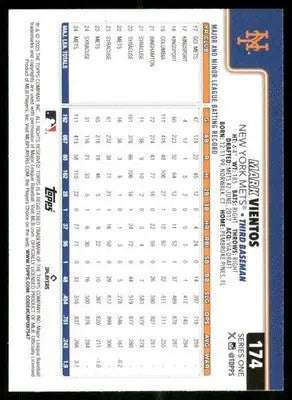 2025 Topps Series One Mark Vientos #174 Baseball - Baseball Card Single