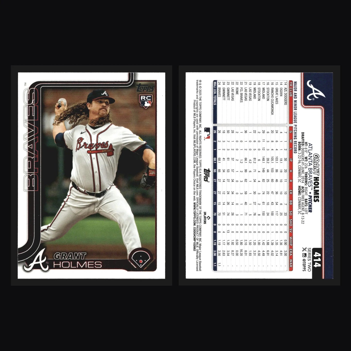 2025 Topps Series Two #414 Grant Holmes Braves RC