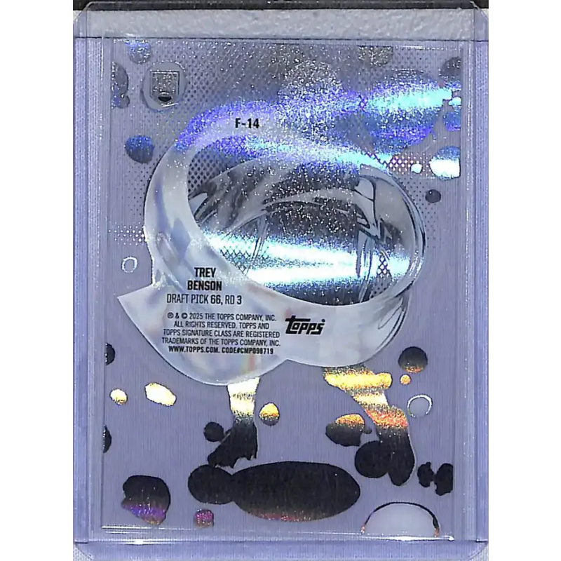 2025 Topps Signature Class Fluidity #F-14 Trey Benson NM-MT Arizona Cardinals - Football Card Single