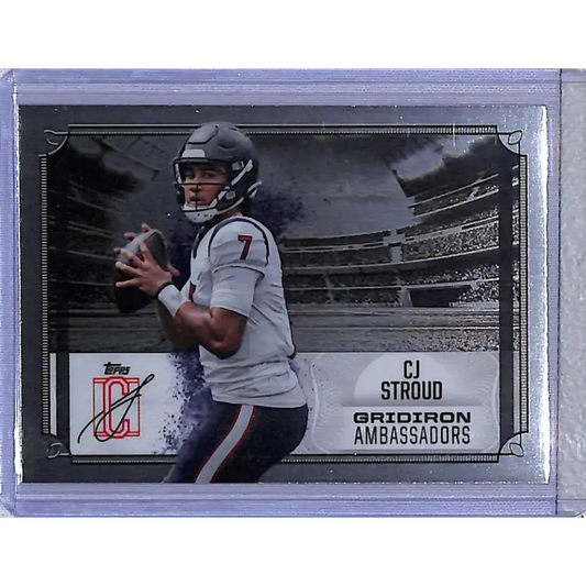 2025 Topps Signature Class Gridiron Ambassadors #GA-13 CJ Stroud NM-MT Houston Texans - Football Card Single