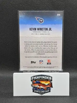 2025 Topps Signature Class Kevin Winston Jr. Titans Rookie Auto #212 - Football Card Single