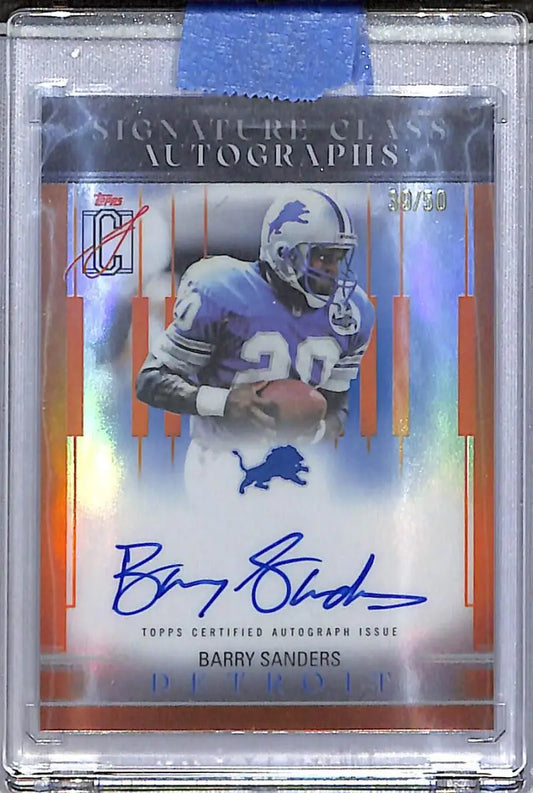 2025 Topps Signature Class Orange #SCL-BS Barry Sanders NM-MT Auto 39/50 Detroit Lions - Football Card Single